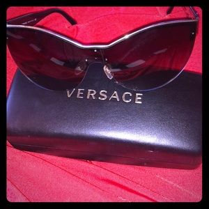 Cat eye Versace gold and black sunglasses